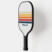 Vintager ausgeblendeter Regenbogen durch Streifen Pickleball Schläger (Links)
