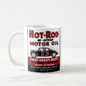 Vintager Auto-Bewegungsöl-Blechdoseentwurf Kaffeetasse (Links)