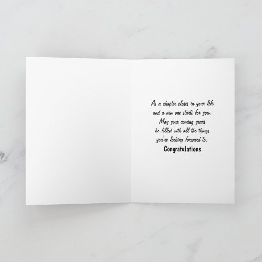 Vintager Auto-Ruhestand Karte (Innenseite)