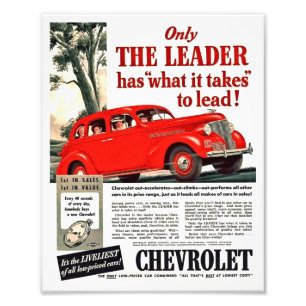 Vintager Automobildruck - Chevy Anzeigen-Grafik Fotodruck