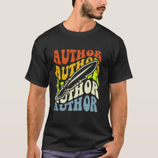 Vintager Autor Groovy Pen Liebe schreiben T-Shirt