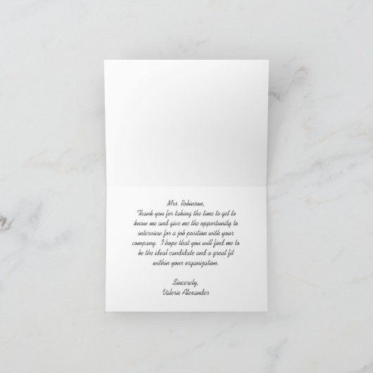 Vintager AutoSunset Personalisiert Danke (Innenseite)