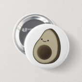 Vintager Avocado Zeichnend Button (Vorne & Hinten)