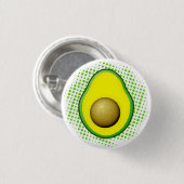 Vintager Avocado Zeichnend Button (Vorne & Hinten)