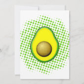 Vintager Avocado Zeichnend Einladung (Rückseite)