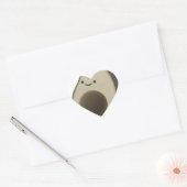 Vintager Avocado Zeichnend Herz-Aufkleber (Umschlag)