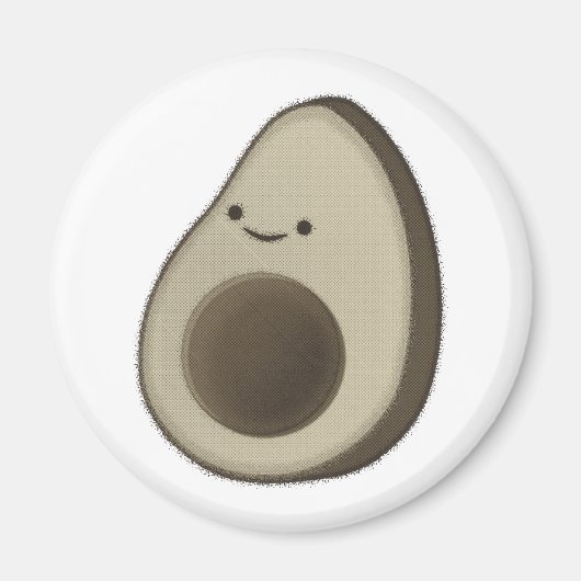 Vintager Avocado Zeichnend Magnet (Vorne)