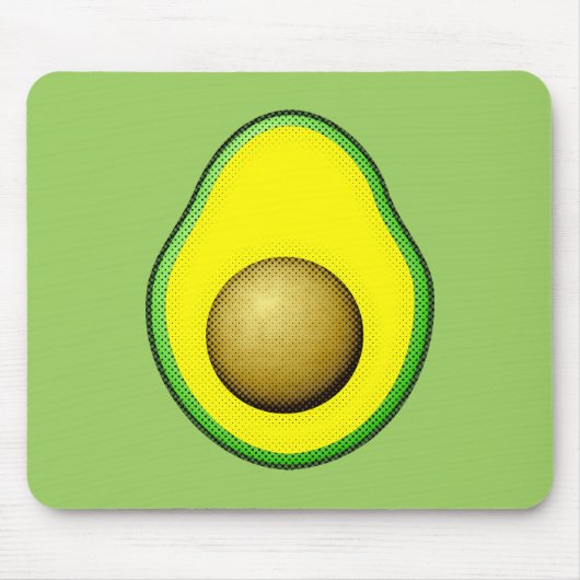 Vintager Avocado Zeichnend Mousepad (Vorne)