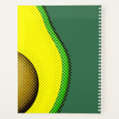 Vintager Avocado Zeichnend Planer (Rückseite)