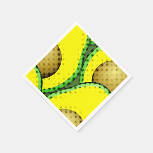 Vintager Avocado Zeichnend Serviette (Ecke)