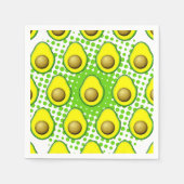 Vintager Avocado Zeichnend Serviette (Vorderseite)