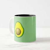 Vintager Avocado Zeichnend Zweifarbige Tasse (Vorderseite Links)