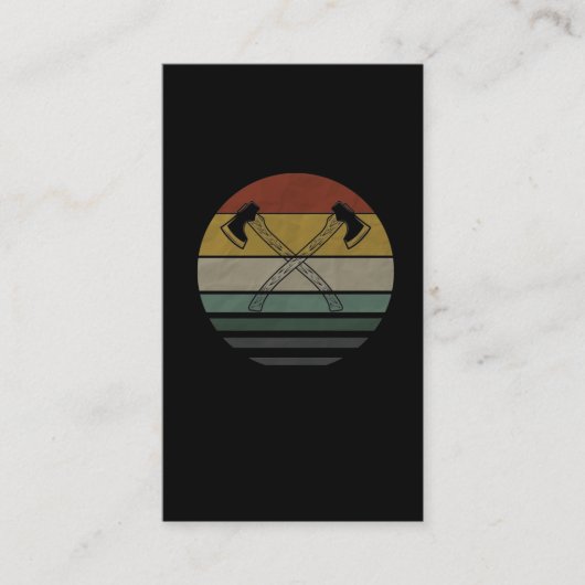 Vintager Ax-Lumberjack Visitenkarte (Vorderseite)