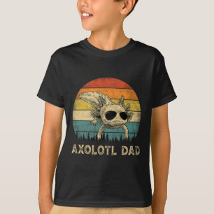 Vintager Axolotl Vater Axolotl liebt Daddy Father& T-Shirt