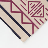 Vintager aztekischer Hintergrund, ethnisches Muste Fleecedecke (Ecke)
