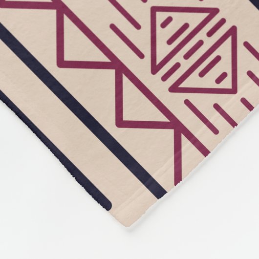 Vintager aztekischer Hintergrund, ethnisches Muste Fleecedecke (Ecke)