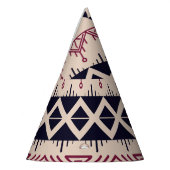 Vintager aztekischer Hintergrund, ethnisches Muste Partyhütchen (Links)