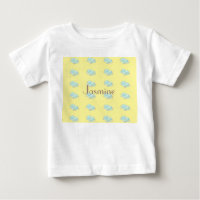 Vintager Baby-Blue-Elefanten-Baby-T - Shirt