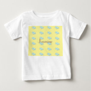 Vintager Baby-Blue-Elefanten-Baby-T - Shirt