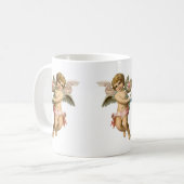 Vintager Baby-Cherub mit Blume Kaffeetasse (Vorderseite Links)