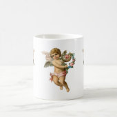 Vintager Baby-Cherub mit Blume Kaffeetasse (Mittel)