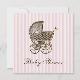 VINTAGER BABY PRAM| BABY SHOWER EINLADUNG