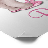 Vintager Baby Princess und Eiffelturm Poster (Ecke)