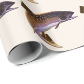 Vintager Bachforellenfisch, Sportfischer Geschenkpapier (Rolleneckpunkt)