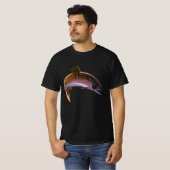 Vintager Bachforellenfisch, Sportfischer T-Shirt (Vorne ganz)