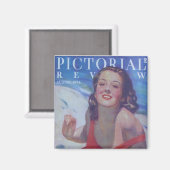 Vintager Badeanzug 1934 Magnet (Vorderseite/Rückseite)