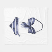 Vintager Badeanzug Bikini Blanket Fleecedecke (Vorderseite (Horizontal))