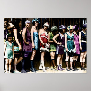 Vintager badenAnzugs-Wettbewerb Poster