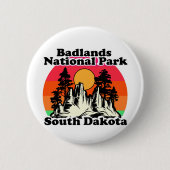 Vintager Badlands-Nationalpark Button (Vorderseite)