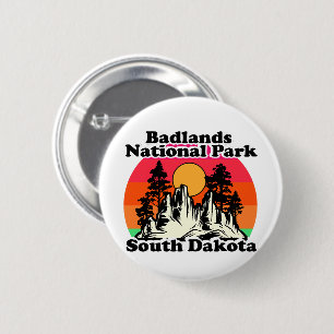 Vintager Badlands-Nationalpark Button