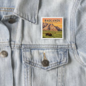 Vintager Badlands-Nationalpark Button (Beispiel)