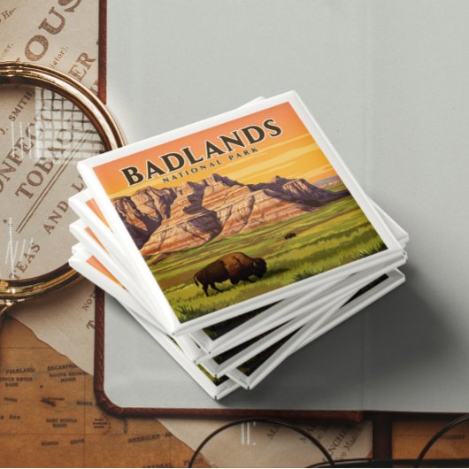 Vintager Badlands-Nationalpark Magnet