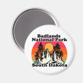 Vintager Badlands-Nationalpark Magnet (Vorderseite/Rückseite)