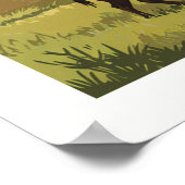 Vintager Badlands-Nationalpark Poster (Ecke)