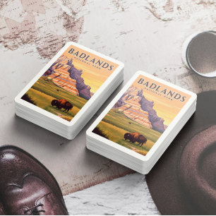 Vintager Badlands-Nationalpark Spielkarten
