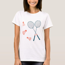 Vintager Badminton-Druck: Handgezeichnet für Sie! T-Shirt