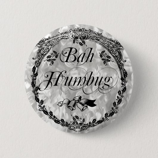 Vintager Bah Humbug Button (Vorderseite)