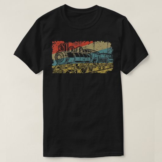 Vintager Bahnfächer Retro Bahnbetrieb und Bergstat T-Shirt (Design vorne)