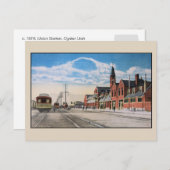 Vintager Bahnhof Gewerkschaft Ogden Utah Postkarte (Vorne/Hinten)