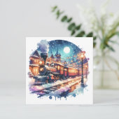 Vintager Bahnhof zu Weihnachten Personalisiert (Stehend Vorderseite)