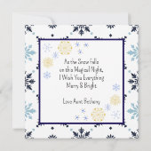 Vintager Bahnhof zu Weihnachten Personalisiert (Rückseite)