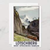 Vintager Bahnurlaub in der Schweiz Feiertagskarte (Vorne/Hinten)