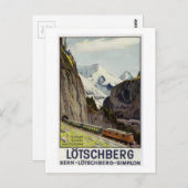 Vintager Bahnurlaub in der Schweiz Postkarte (Vorne/Hinten)
