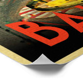 Vintager Balkon bei Dämmerung Poster (Ecke)