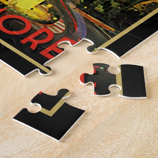 Vintager Balkon bei Dämmerung Puzzle (Seite)