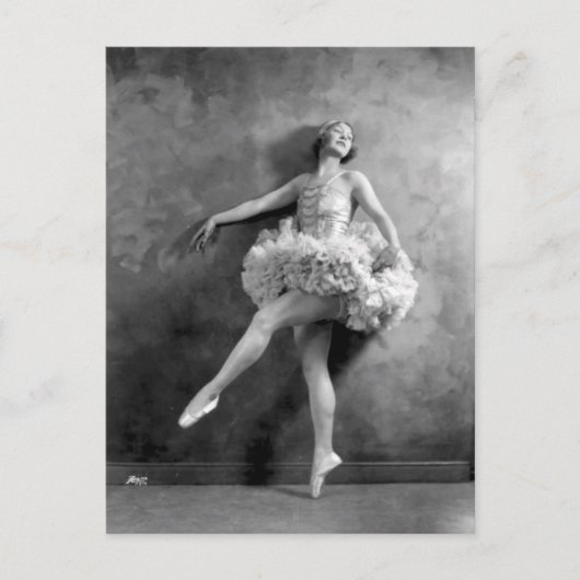 Vintager Ballerina Dancer Fotograf Postkarte (Vorderseite)